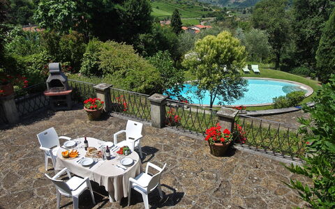 Villa Lucolena: Ejendom, Have, Botanik, Backyard, Hus, Bord, Gård, Ferie, Fritid, Landscaping