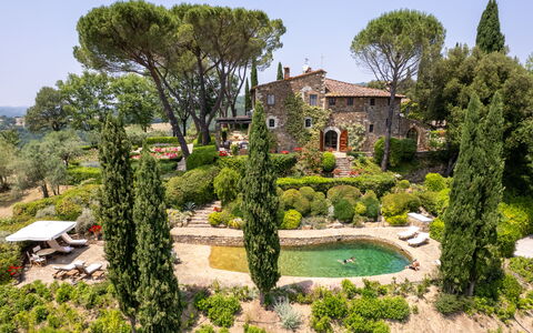 Villa Le Corti: Busk, Have, Landskab, Landscaping, Estate, Botanisk Have, Parkere, Gård, Villa