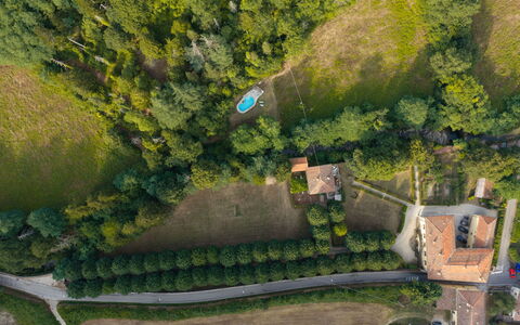 Villa Paola: Landskab, Fugleperspektiv, Landdistrikt, Luftfotografering, Have, Estate, Landscaping, Landsby, Plantation, Parkere