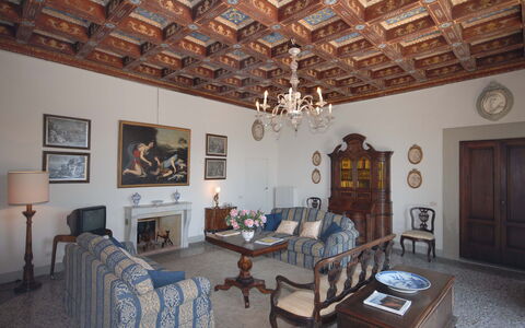 Villa Del Conte: Ejendom, Værelse, Loft, Bygning, Indretning, Møbel, Ejendom, Hus, Hjem, Stue