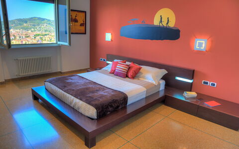 Villa Il Poggiolo Apartments - Diano Marina: Soveværelse, Møbel, Seng, Værelse, Indretning, Ejendom, Bed Frame, Sengetøj, Etage, Væg