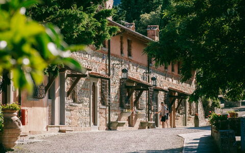 Fattoria Fronzano: Himmel, Ejendom, Plante, Bygning, Azure, Vejbelægning, Træ, Skygge, Bjerg, Landdistrikt