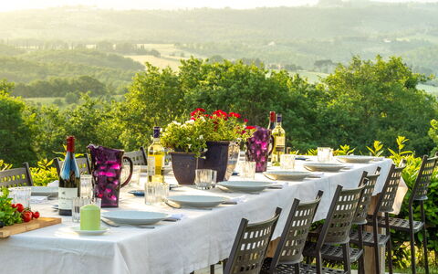Borgo Gerlino: Dug, Bord, Blomst, Måltid, Landskab, Blomsterhandlere, Begivenhed, Bryllupsreception, Hill Station, Plante