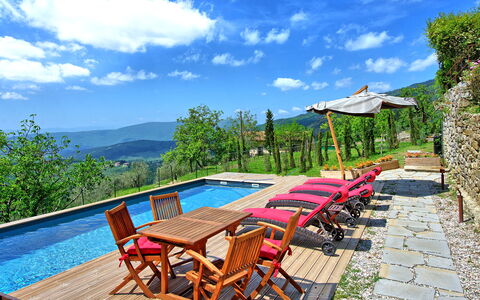Villa Ancora: Vand, Himmel, Sky, Bord, Møbel, Plante, Stol, Svømmepøl, Træ, Udendørs Møbler