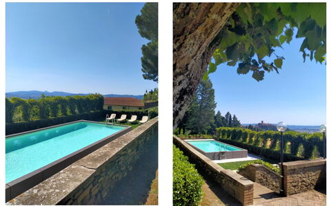 Villa Sorbaiano: Vand, Himmel, Plante, Ejendom, Bygning, Svømmepøl, Naturlige Landskab, Azure, Rektangel, Bord