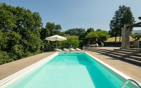 Grezzano Villa: Vand, Plante, Himmel, Ejendom, Svømmepøl, Træ, Azure, Skygge, Krop Af Vand, Græs