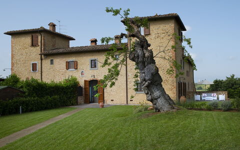 Villa Pianora: Himmel, Plante, Ejendom, Bygning, Vindue, Træ, Land Lot, Græs, Hus, Facade