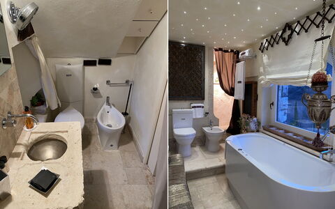 Villa Vetice: Sanitærarmatur, Bygning, Tap, Ejendom, Badekar, Badeværelsesvask, Håndvask, Spejl, Toilet, Badeværelse