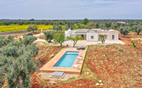 Bianco Trullo: Himmel, Plante, Ejendom, Bygning, Vindue, Træ, Land Lot, Svømmepøl, Hus, Boligområde