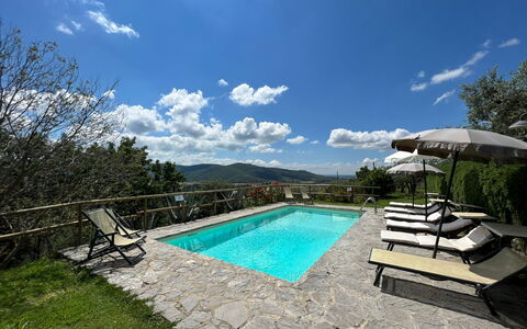 Villa Patrizia: Sky, Himmel, Vand, Plante, Svømmepøl, Træ, Skygge, Udendørs Møbler, Naturlige Landskab, Græs