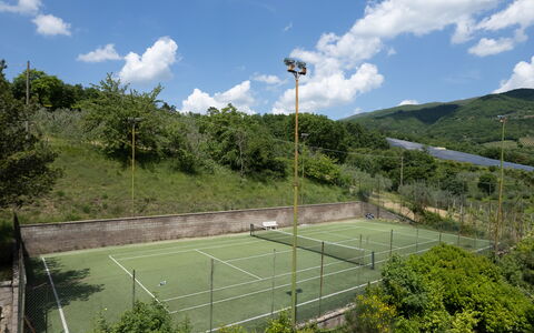 Il Mulino Di Vogognano - Subbiano, Private Pool, J: Sky, Himmel, Land Lot, Sportsudstyr, Hegn, Græs, Fritid, Landskab, Træ, Tennisbane