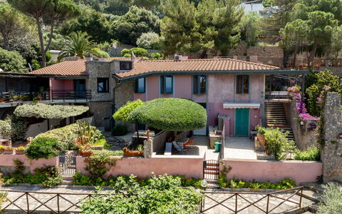 Argentarola House, Porto Santo Stefano, Seaview An: Plante, Vindue, Bygning, Træ, Vegetationen, Hus, Kvarter, Biome, Urban Design, Blomst