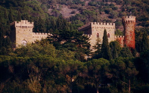 Palazzo Trasimeno: Plante, Naturlige Landskab, Bygning, Træ, Vegetationen, Landskab, City, Slot, Bakke, Middelalderlig Arkitektur