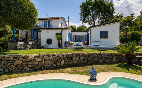 Villa Acquaro, Santa Caterina Dello Ionio, Pool, A: Blå, Hjem, Estate, Udvej, Sommerhus, Skygge, Svømmepøl, Have, Landscaping, Villa