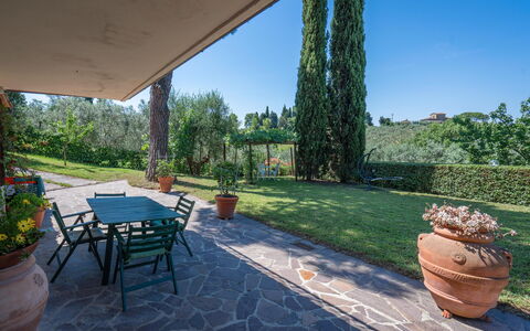 Chianti Hills Apartment, Pool, Ac: Plante, Blomsterkrukke, Møbel, Himmel, Stueplante, Bord, Skygge, Træ, Indretning, Stol