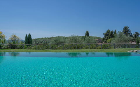 Chiara House In Galenda, Chianti, Pool And Nature: Vand, Himmel, Vandressourcer, Plante, Natur, Træ, Naturlige Landskab, Sø, Coastal Og Oceaniske Landskabsformer, Svømmepøl