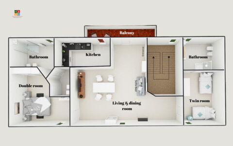 Loreto Suite Apartment: Hvid, Stue
