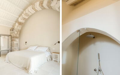 Masseria Vaccaro Boutique Hotel - By Raro Villas: Bygning, Ejendom, Møbel, Komfort, Træ, Hus, Indretning, Bed Frame, Væg