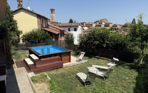 Castagnole Monferrato 200: Svømmepøl, Kompositmateriale, Backyard, Have, Skygge, Gård, Udvej, Landscaping, Design, Water Feature