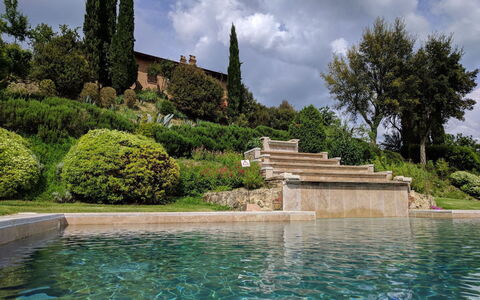 Podere della Bruciata: Busk, Landskab, Have, Landscaping, Water Feature, Botanisk Have, Evergreen, Backyard, Hæk