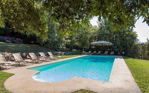 Villa Linchiano: Svømmepøl, Blå, Udvej, Skygge, Udendørs Møbler, Thermae, Have, Eco Hotel, Fritid, Water Feature
