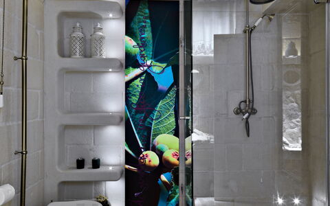 Masseria Capasa: Væg, Indretning, Sanitærarmatur, Badeværelse, Gulvbelægning, Belysning, Vvs, Etage, Flise, Hjem