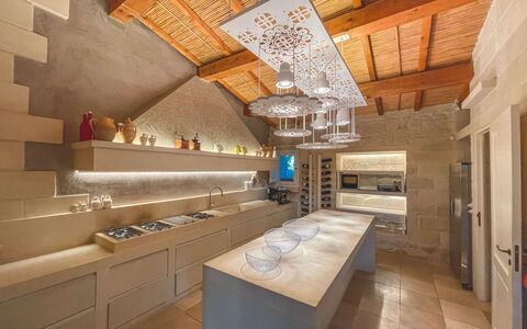 Masseria Capasa: Indretning, Gulvbelægning, Træ, Loft, Etage, Belysning, Lysarmatur, Countertop, Køkken, Værelse