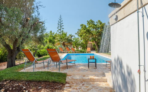 Villa San Vito: Svømmepøl, Udvej, Skygge, Have, Eco Hotel, Landscaping, Backyard, Udendørs Møbler, Flise, Estate