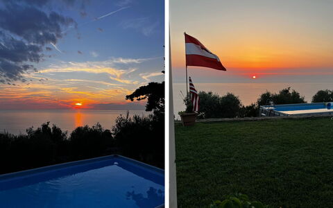 Il Tramonto: Himmel, Sky, Horisont, Orange, Solnedgang, Skumring, Solopgang, Sol, Aften, Afterglow