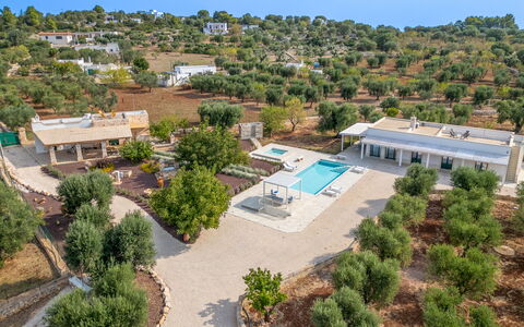 Villa Prestige: Svømmepøl, Estate, Udvej, Eco Hotel, Hacienda, Villa, Luftfotografering, Hotel