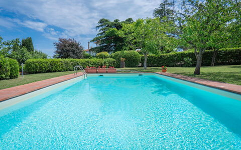 Il Campino, Pool, Montaione: Blå, Svømmepøl, Kompositmateriale, Udvej, Water Feature, Fritid, Eco Hotel, Skygge, Hacienda, Fritidscenter