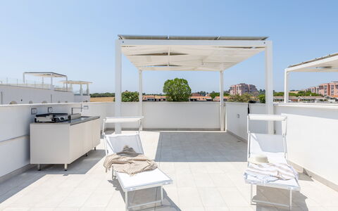 Brezza Costa Conero: Møbel, Udendørs Møbler, Stol, Altan, Skygge, Udendørs Struktur, Gårdhave, Pergola, Aluminium, Udendørs Bord