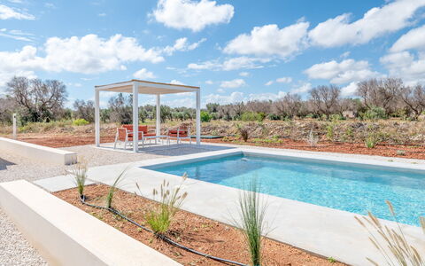 Casa Vita Bella: Kompositmateriale, Have, Landscaping, Svømmepøl, Skygge, Design, Walkway, Udendørs Struktur, Pergola, Water Feature