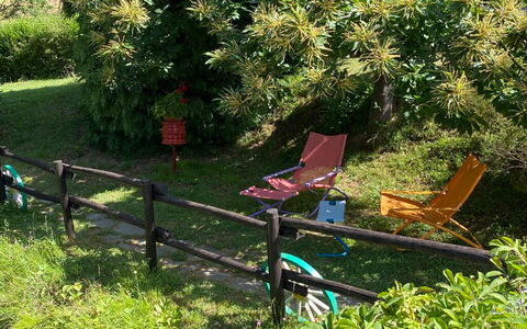 Apartment, Garden, Beigua Unesco Global Geopark: Busk, Have, Udendørs Møbler, Backyard, Udendørs Bench, Skygge, Lawn, Landscaping, Gård