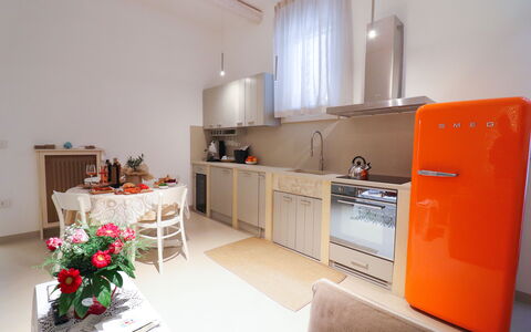 Bacchus: Historic Charming Home: Køkken, Køkken Apparat, Større Bandage, Indretning, Træ, Countertop, Gulvbelægning, Køleskab, Husholdningsapparat, Møbel