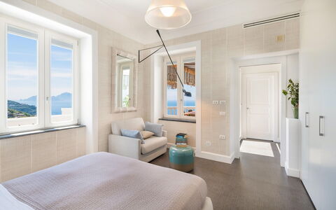 Casa Mariavittoria: Møbel, Indretning, Væg, Gulvbelægning, Etage, Soveværelse, Loft, Træ, Seng, Værelse