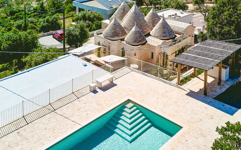 Trullo Emmebi Vista Valle D'Itria: Svømmepøl, Udvej, Villa, Ferie, Hacienda, Ferieby