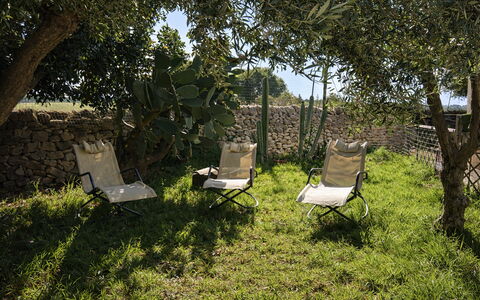 Ranch Salomonello: Møbel, Udendørs Møbler, Stol, Foldestol, Skygge, Have, Liggestol, Backyard, Gård, Lawn