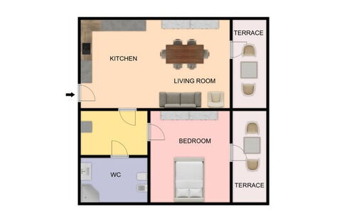 Suite Riviera: Soveværelse, Seng, Design