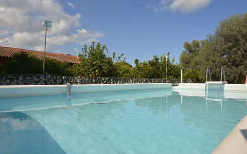 Villa Mameli: Blå, Svømmepøl, Kompositmateriale, Skygge, Udvej, Eco Hotel, Hacienda, Udendørs Møbler, Water Feature, Villa