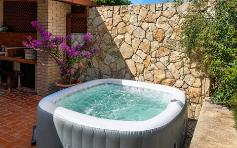 Villa Lina: Badekar, Sanitærarmatur, Svømmepøl, Kompositmateriale, Jacuzzi, Blomsterkrukke, Fritid, Stueplante, Water Feature