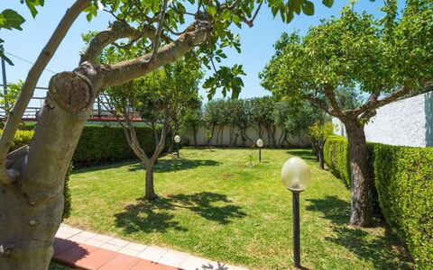 Villa Sole Mare: Have, Lawn, Skygge, Forår, Landscaping, Walkway, Gård, Parkere, Backyard