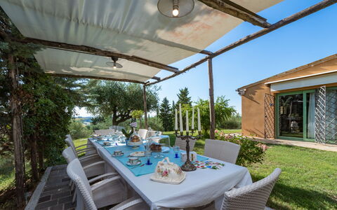 Il Podere di Fi 8: Møbel, Stol, Bord, Køkken & Spisebord, Udendørs Møbler, Skygge, Udendørs Bord, Have, Backyard, Udendørs Struktur