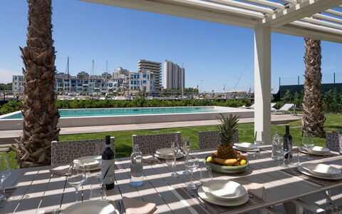 Portoverde Beach Villa 12: Udvej, Lejlighed, Skygge, Udendørs Møbler, Svømmepøl, Landscaping, Eco Hotel, Ejerlejlighed, Estate