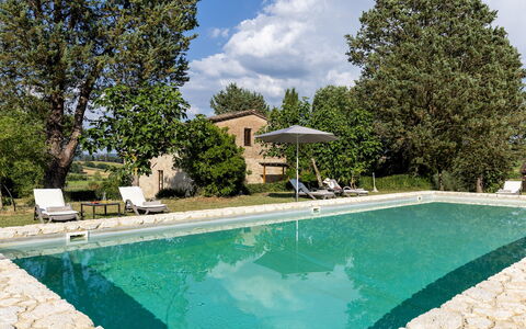 Podere Madonna di Mezzo 6: Estate, Have, Landscaping, Stuehus, Lawn, Hacienda, Backyard, Villa, Gård, Svømmepøl