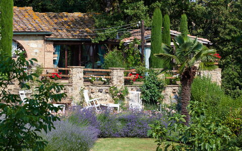 Borgo Paradiso 4+2: Busk, Have, Backyard, Forår, Bunddække, Landscaping, Sommerhus, Gård, Blomsterkrukke