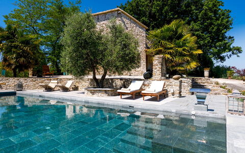 Il Castellaccio 8: Blå, Svømmepøl, Water Feature, Flise, Udvej, Eco Hotel, Villa