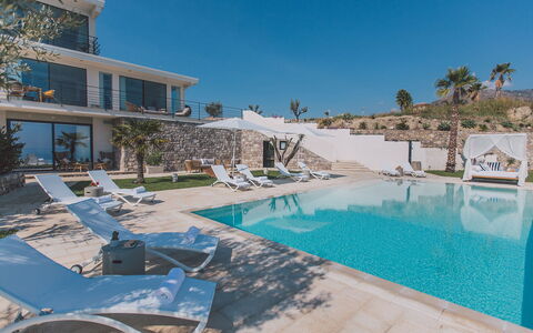 Villa Triscele 10: Blå, Svømmepøl, Udvej, Estate, Villa, Mansion, Hotel, Hacienda, Eco Hotel