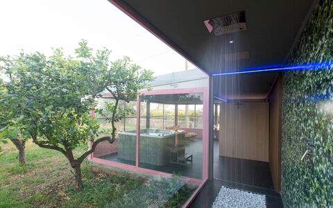 Il Giardino dei Limoni 8: Arkitektur, Have, Skygge, Landscaping, Naturmateriale, Backyard, Design, Gård, Dagslys, Eco Hotel