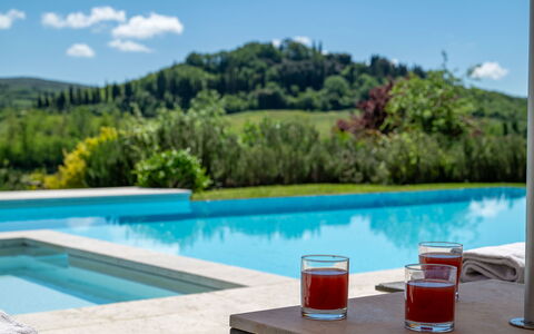 Podere Bellaria 18+2: Svømmepøl, Udvej, Eco Hotel, Udendørs Møbler, Landscaping, Have, Skygge, Stol, Stuehus, Backyard